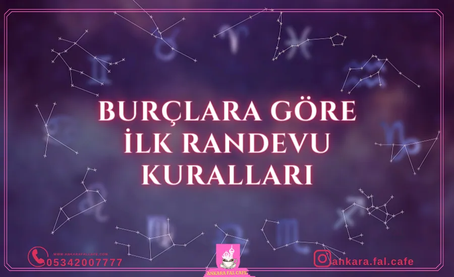 Burçlara göre ilk randevu davranışlarını anlatan görsel