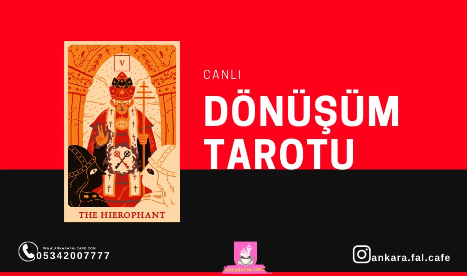 Ankara Fal Cafe’de canlı dönüşüm tarotu görseli; sesli ve görüntülü bakım seçenekleri