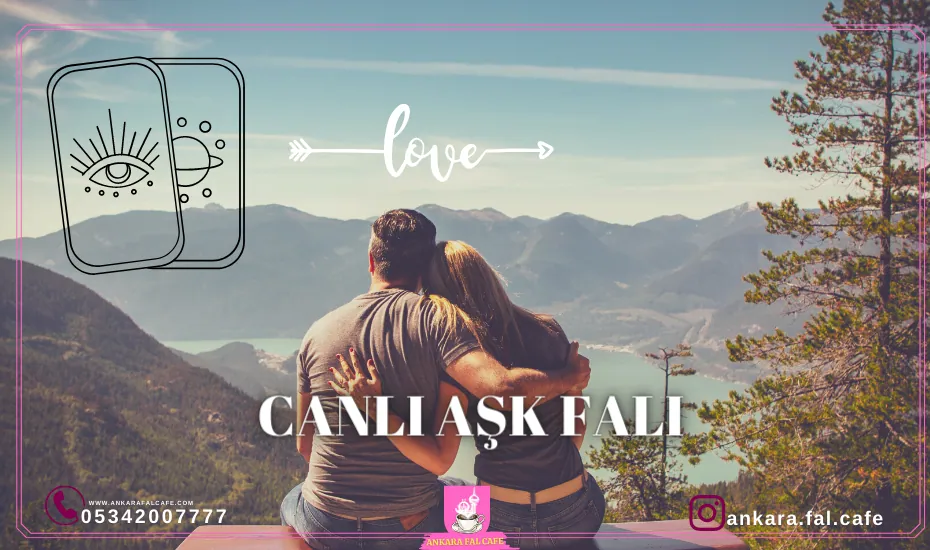 Canlı aşk falı bakımında kullanılan kart ve fincan düzeni