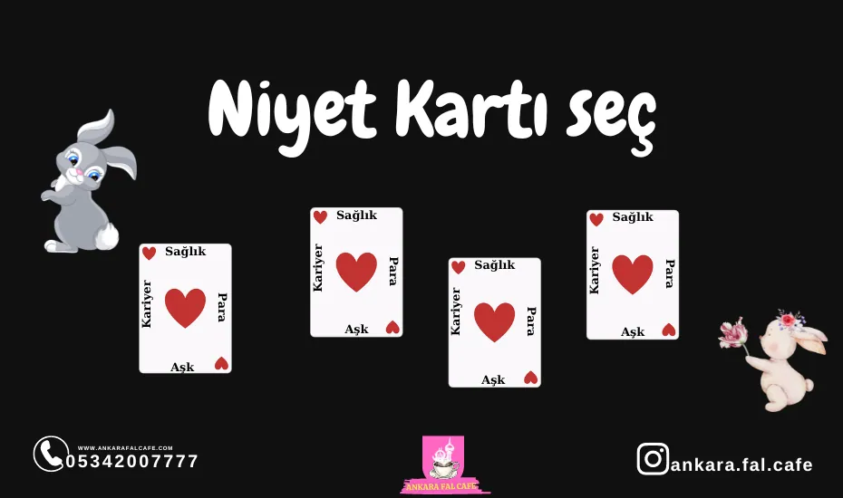 Niyet kartı seçimiyle yapılan dilek falı görseli