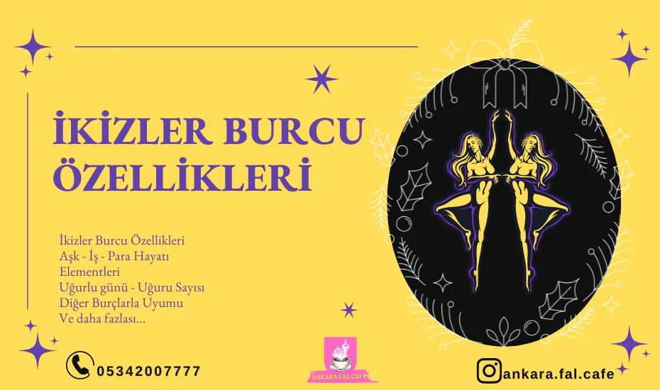 İkizler burcu özelliklerini anlatan astroloji görseli