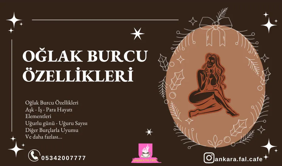 Oğlak burcu özelliklerini anlatan astroloji görseli