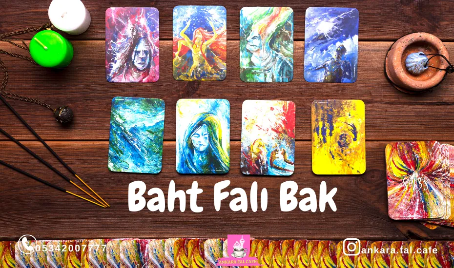 Baht falı bakımına dair fincan ve kader temasını gösteren görsel